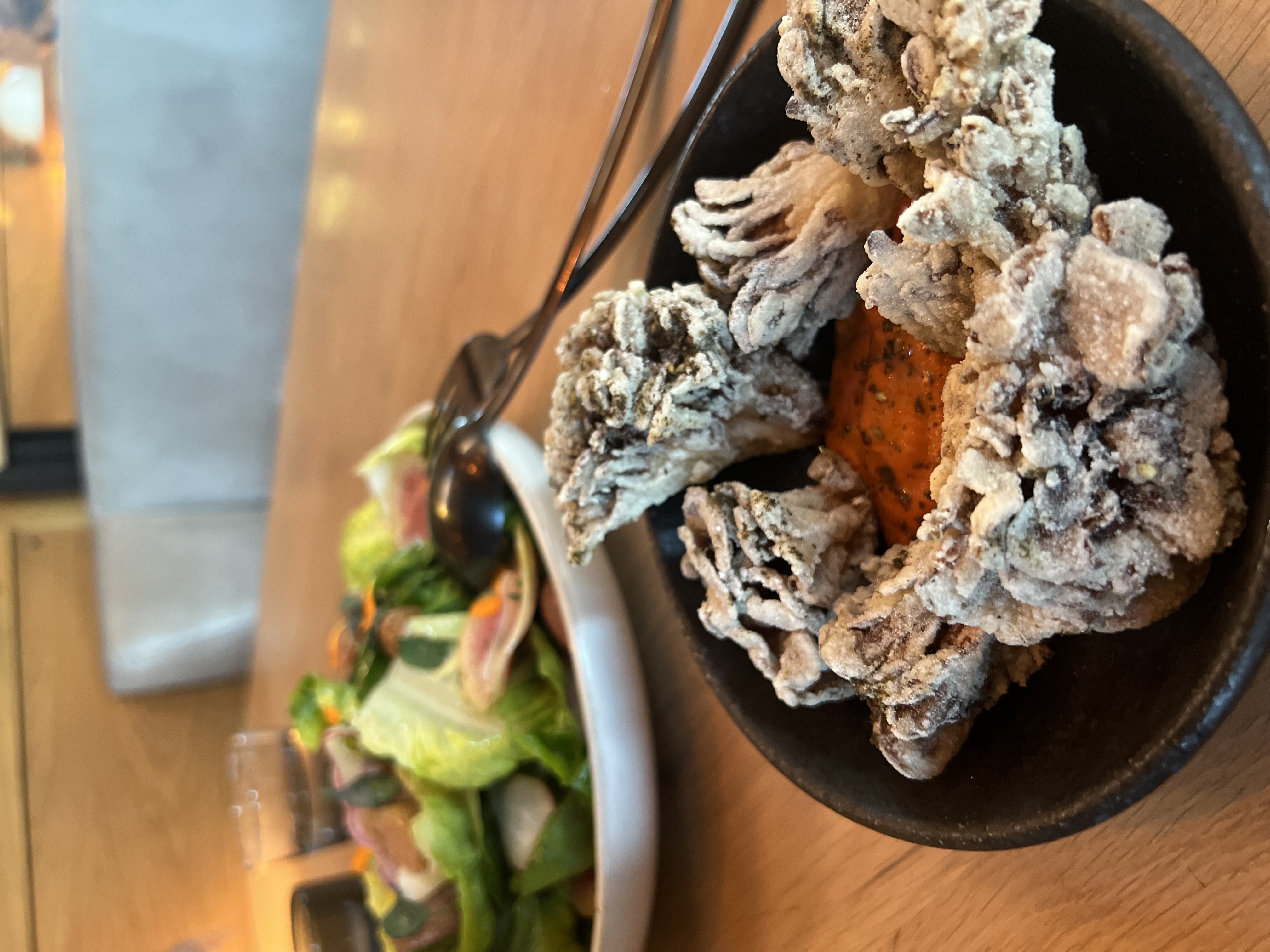 Crispy oyster mushrooms from Bear restaurant at Stanly Ranch.