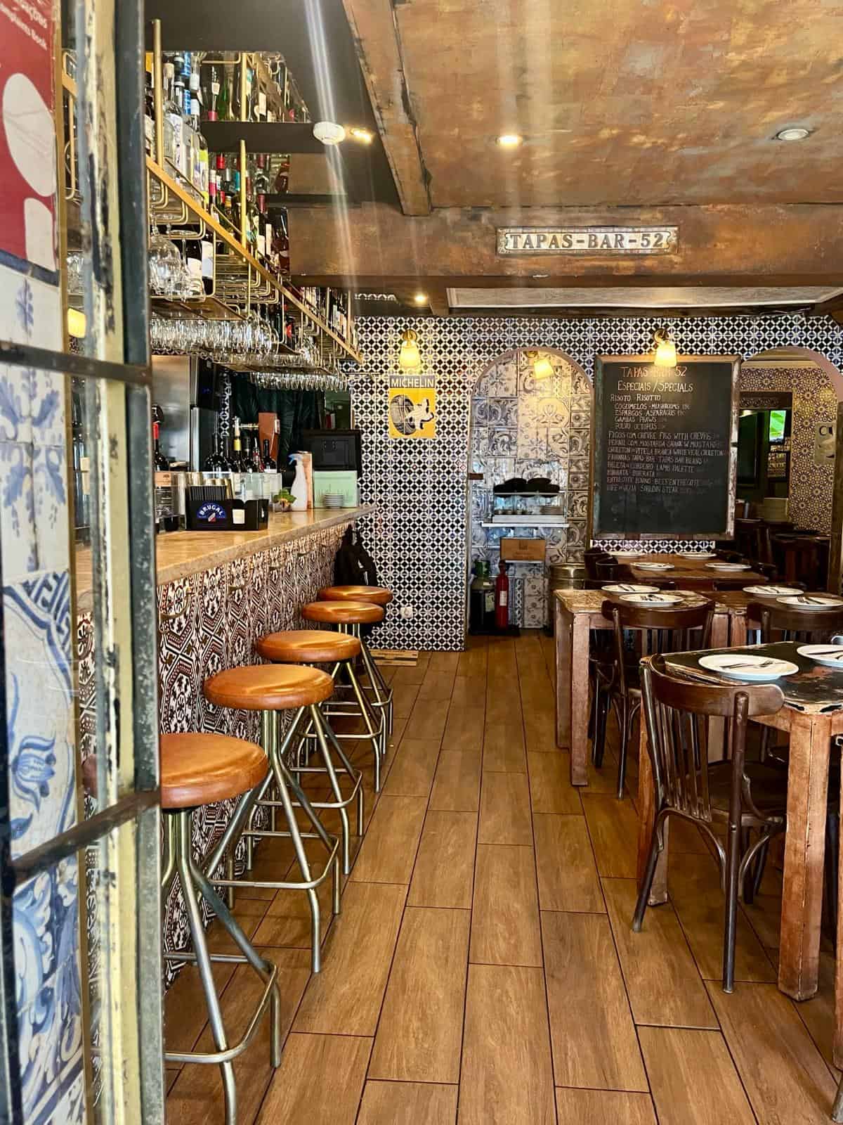 tapas bar 52 lisbon portugal
