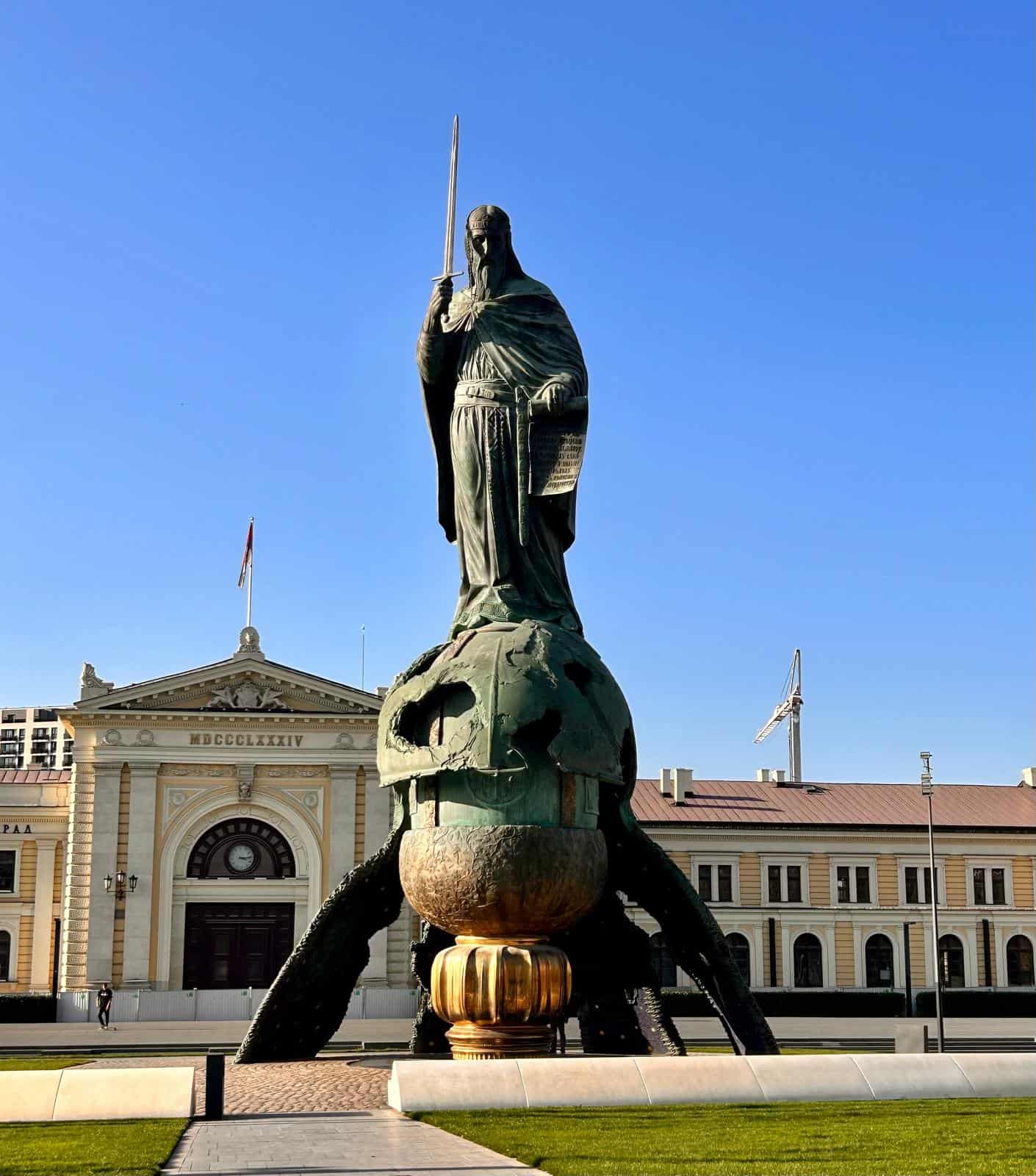 belgrade serbia national statue 