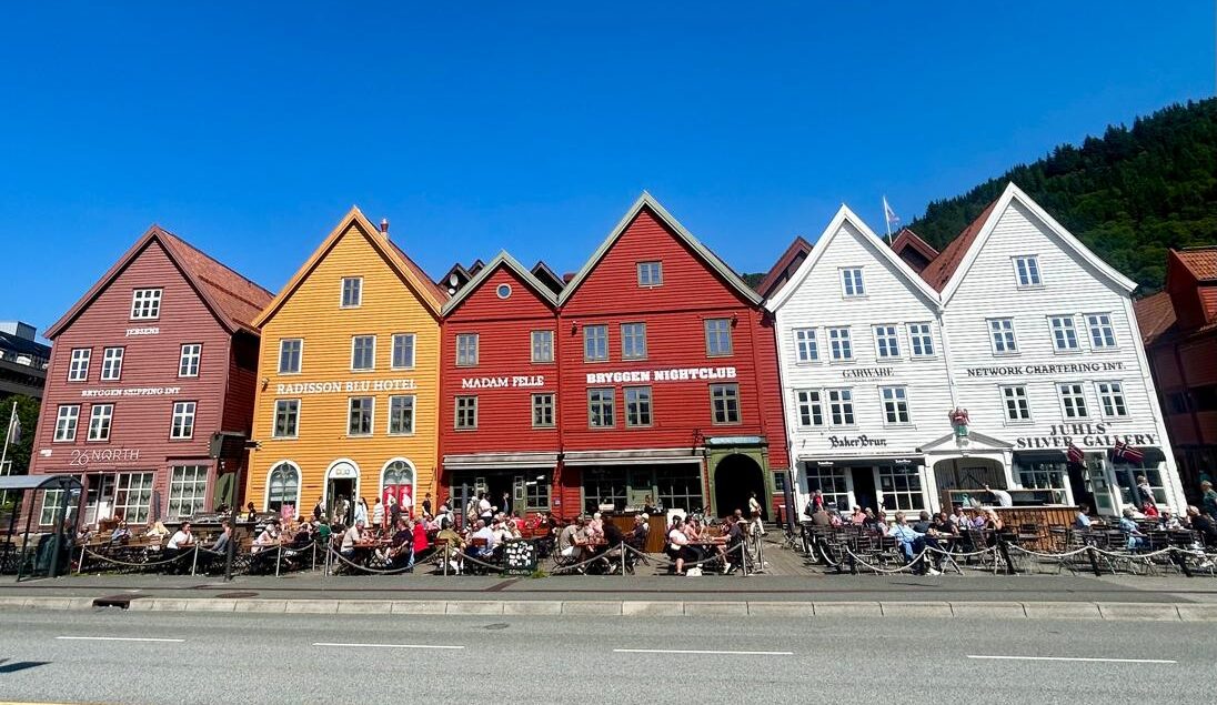 famous colorful wooden houses, bergen, norway